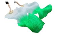 Real Silk Fabric Fans,1 Pair Handmade Women Belly Dancing, 180 * 90cm Long Perfect for Dance(Color 25,250x90cm Real Silk)