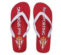 Real Sporting De Gijón Chanclas Unisex Adulto, Rojo, 33 EU