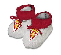 Real Sporting de Gijon Patucos, Botas Cortas al Tobillo Unisex bebé, Blanco, 0 Meses