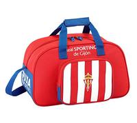 Real Sporting De Gijon , Safta Bolsa Deporte Oficial 400x230x240mm Unisex, Azul/rojo, 40 Cm