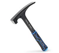 Real Steel Ultra Rock Pick Hammer 22 oz One Piece Steel Chipping Brick Masonry Hammer with Rubber Grip for Geological Study and Rock Hounding 0523