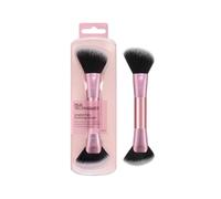 Real Techniques Angled Fan Finishing Brush, Dual-Sided Makeup Tool for Blush, Bronzer & Contour, 2-in-1 Face Brush for Liquid, Cream & Powder, Vegan & Cruelty-Free, Travel-Friendly, 1 Count
