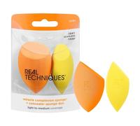 Real Techniques Miracle Complexion Sponge + Concealer Sponge Duo, Makeup Blending Sponges For Foundation & Concealer, Offers Light To Medium Coverage, Natural, Dewy Makeup, Latex-Free Foam 2 Count