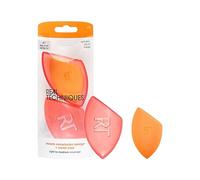 REAL TECHNIQUES Miracle Complexion Sponge & Travel - Esponja Aplicadora con Funda, Naranja