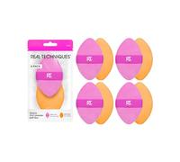 Real Techniques Miracle - Esponja de Maquillaje 2 en 1, Doble Cara Con Banda Elástica Reversible, Para Polvo y Precisión