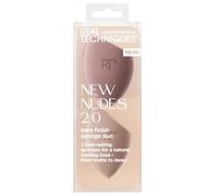 Real Techniques New Nudes Bare Finish Sponge Duo, Beauty Sponges for Liquid Foundation, Skin Tint & Concealer, Light-to-Full Coverage, Latex-Free Makeup Sponges, Cruelty-Free, 2 Count