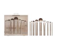 REAL TECHNIQUES - Set de Brochas para Maquillaje - Au Naturale Makeup Brush Set - 9 Pinceles para Aplicar Polvos, Líquidos y Cremas - Tamaño Grande - Apta para Rostro y Contorno de Ojos