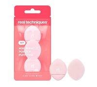 Real Techniques Trío Mini Miracle Powder Puff de, para fijar y hornear, minibollas de maquillaje para polvos sueltos y prensados, 3 unidades