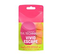 Real Techniques Vivid Escape Xl + Mini Miracle Complexion Sponge Case 4 Pcs