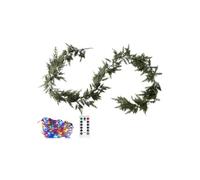 Real Touch Garland Christmas Decorations - 8.8Ft Artificial with Remote Lights, Christmas Garland For Mantle For Indoor Outdoor Front Door Wall Mantel Fireplace Stairs Tree Porch Patio Garden