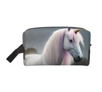 Real Unicorn04 - Organizador de viaje con estampado de neceser, bolsa de aseo para hombres y mujeres, para viajes, gimnasio diario
