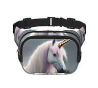 Real Unicorn04 - Riñonera estampada para mujeres y hombres con correa ajustable para viajes, senderismo, ciclismo