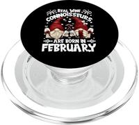 Real Wine Connoisseur Birthday Gnomes Are Born In February PopSockets PopGrip para MagSafe