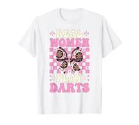 Real Women Play Dardos Dardo Chica Mamá Coqueta Camiseta
