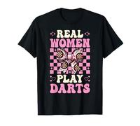 Real Women Play Dardos Dardo Chica Mamá Coqueta Camiseta