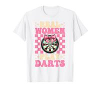 Real Women Play Dardos Diana Dardos Chica Mamá Coqueta Bow Camiseta