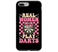 Real Women Play Dardos Diana Dardos Chica Mamá Coqueta Bow Carcasa para iPhone 7 Plus/8 Plus