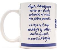 Real Zaragoza - Taza Himno Real Zaragoza, Unisex, White-Blue