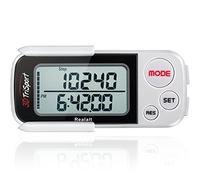 Realalt 3DTriSport - Podómetro 3D para Caminar con Clip y Correa, Libro electrónico Incluido | Memoria de 30 días, Contador de Pasos preciso, Distancia a pie Millas/km, Contador de calorías, Monitor