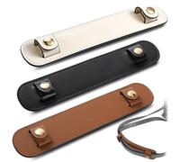 Realand - 3 piezas de repuesto de correa de hombro de cuero para aliviar la presión de los hombros para las mujeres de la cubierta del bolso de mano, mochila, color negro y blanco marrón