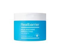Real Barrier Aqua - Almohadilla de ampolla relajante, 70 almohadillas, suero facial de ácido hialurónico, alivio del enrojecimiento para pieles sensibles, hidratante facial para piel seca, extracto de