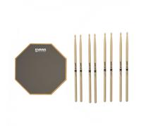 RealFeel Evans Apprentice Pad 7" & Promark Forward 7A Hickory Sticks