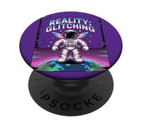 Realidad GLITCHING Existencial Retro Espacio Persona PopSockets PopGrip Adhesivo