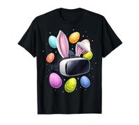 Realidad Virtual VR Jugador Videojuego Huevos Orejas De Conejito Lindo Camiseta