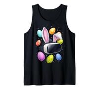 Realidad Virtual VR Jugador Videojuego Huevos Orejas De Conejito Lindo Camiseta sin Mangas