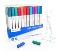 REALIKE Bolígrafos infusibles de doble punta compatibles con Cricut Joy/Xtra, juego de 36 marcadores de sublimación (punta 0.4 y punta 1.0)