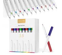 REALIKE Rotuladores de doble punta compatibles con Cricut Maker 3/4/Explore 3/Air 2/Air Medium1.0 Fine Point Tip 0.4 para caligrafía de escritura