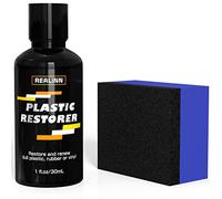 REALINN Restaurador de plástico - Revestimiento de plástico de cerámica para coches, restaura, brilla y protege superficies de plástico, vinilo y goma