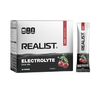REALIST Electrolitos sin azúcar - Electrolito en polvo con electrolitos 1390 mg - Potasio y magnesio para el equilibrio electrolítico - Deportes, Keto, ayuno (30 palos, cereza)