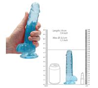 Realista anal pequeño consolador de pene vaginal con ventosa y testículos