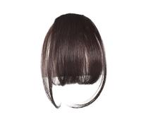 Realista Clip en Bang Mujeres Natural wispy frente extensiones de cabello Faux francés recto aire esponjoso flecos peluca piezas de pelo para el estilo fácil versátil E
