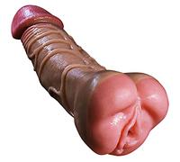 Realista Consolador Pene Manga Masturbándose Bolsillo Coño Juguete Sexual para Hombres - Consolador Anal de Silicona Real Dong Bolsillo Coño Anal Masturbación Juguete Sexual para Hombres