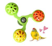 Realistic Artificial Bird Toys,Fun Rotating Windmill With 3 Bells,Bird Cage Toys - For Parakeet Conure Cockatiel Lovebird Enrichment Play Chewings