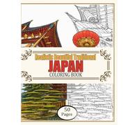 Realistic Beautiful Traditional Japan Coloring Book: 50 Stunning Hand-Drawn Style Scenes of Kyoto Streets, Ancient Villages, Majestic Temples, ... Blossoms, and Authentic Japanese Culture
