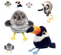 Realistic Bird-Shaped Interactive Cat Toy, Interactive Cat Toy Shaped Like a Realistic Bird, Flying Flapping Bird Cats Toys for Indoor, Rechargeable Touch Activated for All Breeds(Cuckoo+Pelican)