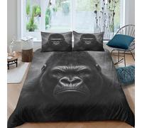 Realistic Black And Funda Edredon Microfibra Suave 3 Piezas Compuesto Estampado 3D Realistic Black And Funda de Edredón con Funda de Almohada Transpirable for Adolescentes Super king（260x220cm）