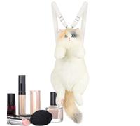 Realistic Cat Backpack - Handmade Wool, Plush Animal Backpack | Adjustable Cute Calico Cat Shape Bag, Handcrafted Plush Cats Backpacks, Shoulder Straps For Girls, Kids, Travel, School, Daily Use