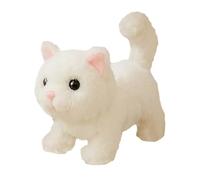 Realistic Cat Toy, Interactive Plush Figure, Walking Wagging Meowing Actions, Cute Companion Behavior, Stuffed Animal for Boys, Girls, Travel, Nursery, Home Decor, Bedroom Display