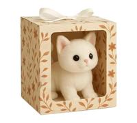 Realistic Cat Toy, Interactive Plush Kitten, Walks Wags Meows, Life Like Companion Pet, Stuffed Animal Figure for Travel, Nursery, Bedroom, Living Room, 5.91x2.76 Inches