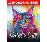 Realistic Cats Coloring Book for Adults | Watercolor, Markers, Pencils, Crayons | Mediation and Stress Relief (Realistic Animals Coloring Books)