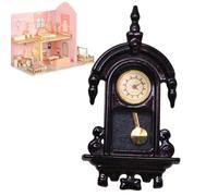 Realistic Clock Decor - Doll House Mini Furniture, 3x5.5cm Doll House Clock for Home, Playtime Accessory Item, Tiny Home Decor with Intricate Detailing, Ornament Piece for Enhancing Displays
