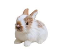Realistic Cute Plush Rabbit - Simulación Stuffed Animal Bunny,for Easter Party Shower Fairy Garden Miniature Scene Desktop Bedside Shelf Mantel TV Gabinete