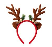 Realistic Deer Antlers Hairband - Christmas Animal Ear Hoop with | Whimsical Headwear for Holiday Styling | Women Girls Dress Up Cosplay Christmas Pageants Party Costumes