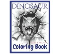 Realistic Dinosaur Coloring Book for Boys Ages 8-12: 45 Detailed Prehistoric Jungle & Volcano Scenes with Fierce T-Rex, Raptors & Life-Like Dinosaurs - Large Print Stress Relief Coloring Pages