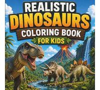 Realistic Dinosaurs Coloring Book for Kids: Fun & Educational Coloring with T-Rex, Triceratops, and More • Ages 4-10 (Real World Coloring Adventures)