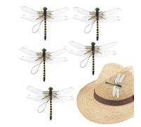 Realistic Dragonfly Clip Set, Outdoor Garden Decorative Clips, Multi Use Fly Scare Accessories, Yard Camping Fishing Tent Hanging Clip Decor, Nature Inspired Utility Style Design